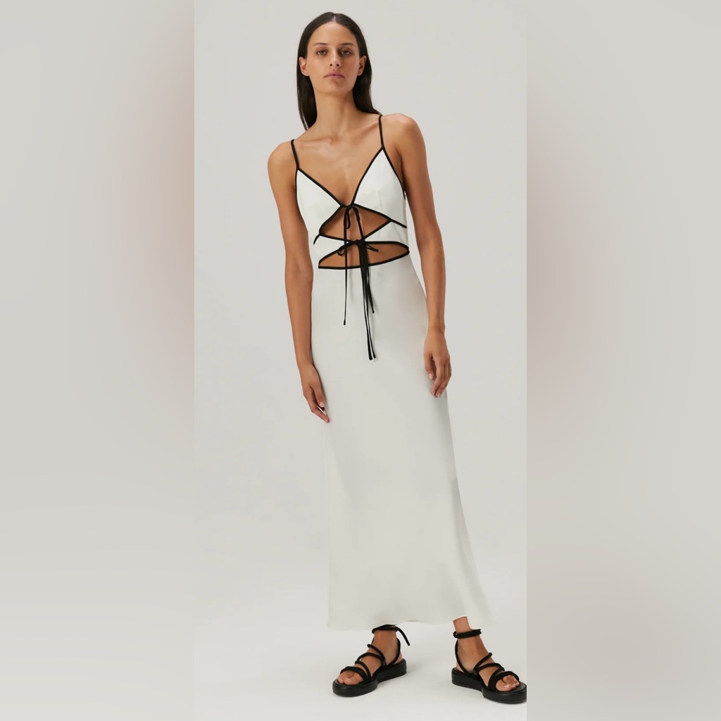 Mishka White Dress With Black Accents